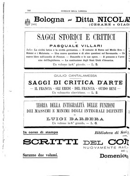 Giornale della libreria della tipografia e delle arti e industrie affini supplemento alla Bibliografia italiana, pubblicato dall'Associazione tipografico-libraria italiana