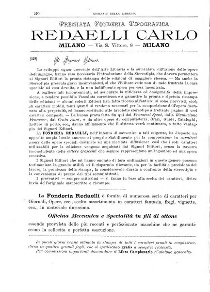 Giornale della libreria della tipografia e delle arti e industrie affini supplemento alla Bibliografia italiana, pubblicato dall'Associazione tipografico-libraria italiana