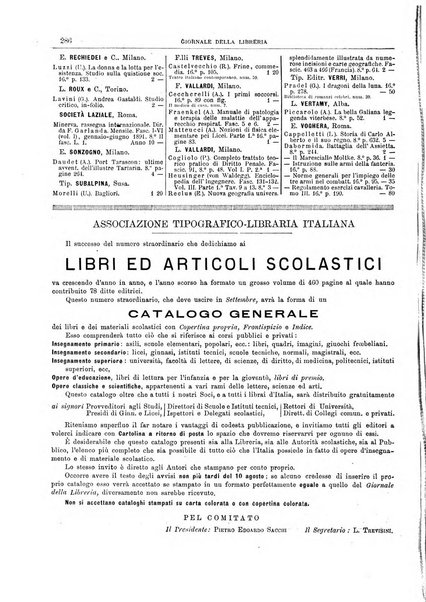 Giornale della libreria della tipografia e delle arti e industrie affini supplemento alla Bibliografia italiana, pubblicato dall'Associazione tipografico-libraria italiana