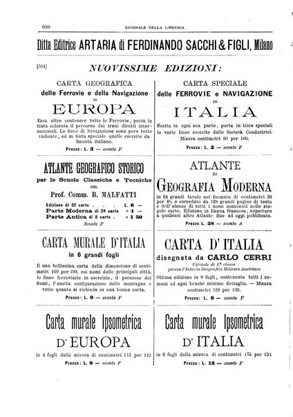 Giornale della libreria della tipografia e delle arti e industrie affini supplemento alla Bibliografia italiana, pubblicato dall'Associazione tipografico-libraria italiana