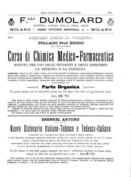 Giornale della libreria della tipografia e delle arti e industrie affini supplemento alla Bibliografia italiana, pubblicato dall'Associazione tipografico-libraria italiana