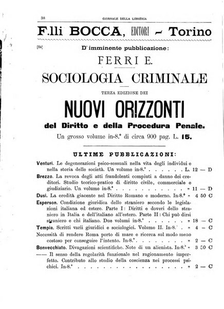 Giornale della libreria della tipografia e delle arti e industrie affini supplemento alla Bibliografia italiana, pubblicato dall'Associazione tipografico-libraria italiana