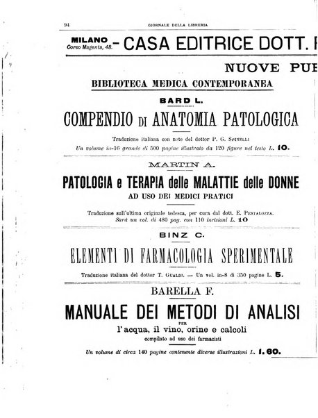 Giornale della libreria della tipografia e delle arti e industrie affini supplemento alla Bibliografia italiana, pubblicato dall'Associazione tipografico-libraria italiana