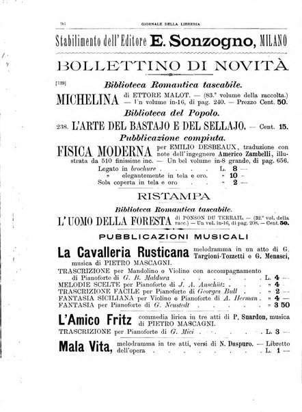 Giornale della libreria della tipografia e delle arti e industrie affini supplemento alla Bibliografia italiana, pubblicato dall'Associazione tipografico-libraria italiana