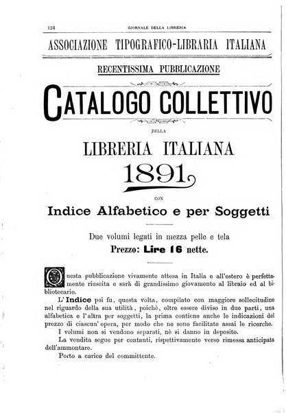 Giornale della libreria della tipografia e delle arti e industrie affini supplemento alla Bibliografia italiana, pubblicato dall'Associazione tipografico-libraria italiana