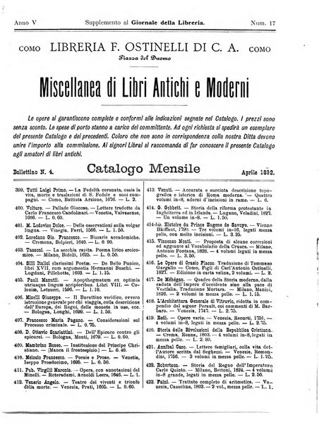 Giornale della libreria della tipografia e delle arti e industrie affini supplemento alla Bibliografia italiana, pubblicato dall'Associazione tipografico-libraria italiana