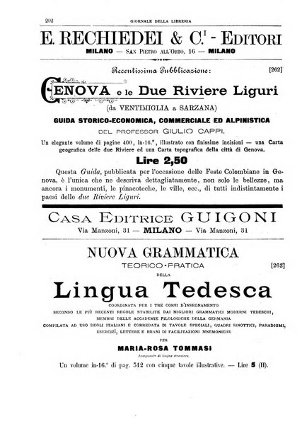 Giornale della libreria della tipografia e delle arti e industrie affini supplemento alla Bibliografia italiana, pubblicato dall'Associazione tipografico-libraria italiana