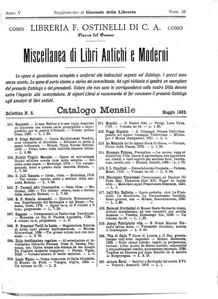 Giornale della libreria della tipografia e delle arti e industrie affini supplemento alla Bibliografia italiana, pubblicato dall'Associazione tipografico-libraria italiana