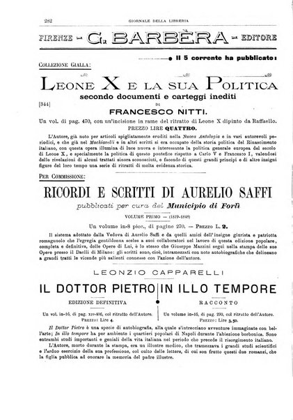 Giornale della libreria della tipografia e delle arti e industrie affini supplemento alla Bibliografia italiana, pubblicato dall'Associazione tipografico-libraria italiana