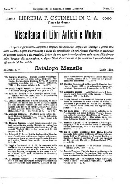 Giornale della libreria della tipografia e delle arti e industrie affini supplemento alla Bibliografia italiana, pubblicato dall'Associazione tipografico-libraria italiana