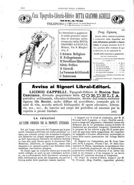 Giornale della libreria della tipografia e delle arti e industrie affini supplemento alla Bibliografia italiana, pubblicato dall'Associazione tipografico-libraria italiana