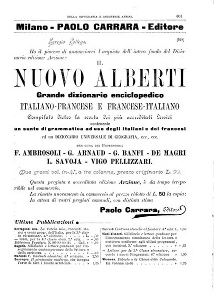 Giornale della libreria della tipografia e delle arti e industrie affini supplemento alla Bibliografia italiana, pubblicato dall'Associazione tipografico-libraria italiana