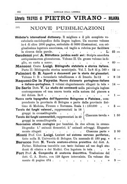 Giornale della libreria della tipografia e delle arti e industrie affini supplemento alla Bibliografia italiana, pubblicato dall'Associazione tipografico-libraria italiana