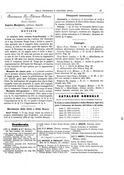 Giornale della libreria della tipografia e delle arti e industrie affini supplemento alla Bibliografia italiana, pubblicato dall'Associazione tipografico-libraria italiana