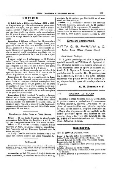 Giornale della libreria della tipografia e delle arti e industrie affini supplemento alla Bibliografia italiana, pubblicato dall'Associazione tipografico-libraria italiana