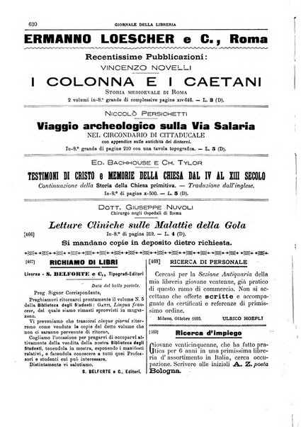 Giornale della libreria della tipografia e delle arti e industrie affini supplemento alla Bibliografia italiana, pubblicato dall'Associazione tipografico-libraria italiana