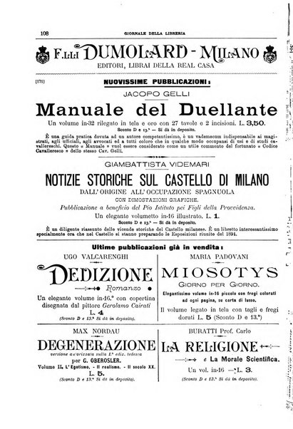 Giornale della libreria della tipografia e delle arti e industrie affini supplemento alla Bibliografia italiana, pubblicato dall'Associazione tipografico-libraria italiana