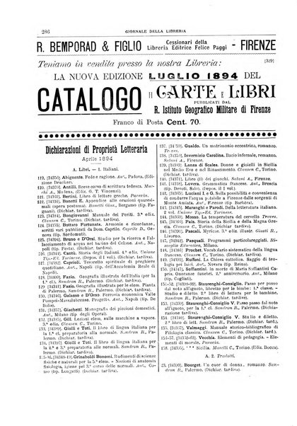 Giornale della libreria della tipografia e delle arti e industrie affini supplemento alla Bibliografia italiana, pubblicato dall'Associazione tipografico-libraria italiana