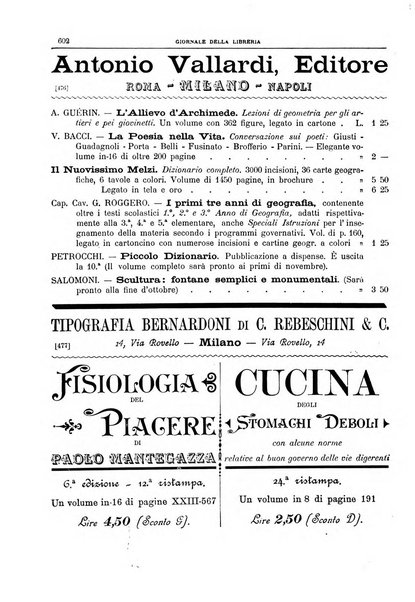 Giornale della libreria della tipografia e delle arti e industrie affini supplemento alla Bibliografia italiana, pubblicato dall'Associazione tipografico-libraria italiana