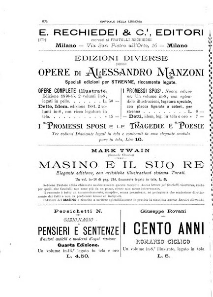 Giornale della libreria della tipografia e delle arti e industrie affini supplemento alla Bibliografia italiana, pubblicato dall'Associazione tipografico-libraria italiana