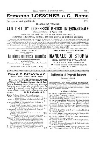 Giornale della libreria della tipografia e delle arti e industrie affini supplemento alla Bibliografia italiana, pubblicato dall'Associazione tipografico-libraria italiana