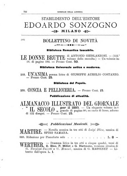 Giornale della libreria della tipografia e delle arti e industrie affini supplemento alla Bibliografia italiana, pubblicato dall'Associazione tipografico-libraria italiana