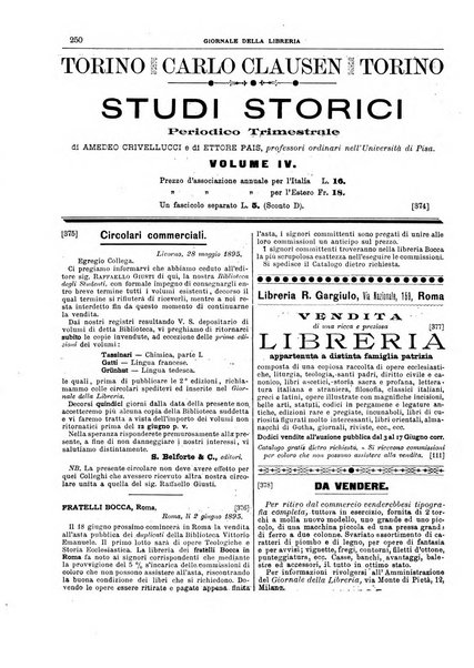 Giornale della libreria della tipografia e delle arti e industrie affini supplemento alla Bibliografia italiana, pubblicato dall'Associazione tipografico-libraria italiana