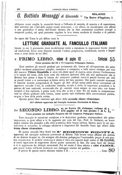 Giornale della libreria della tipografia e delle arti e industrie affini supplemento alla Bibliografia italiana, pubblicato dall'Associazione tipografico-libraria italiana