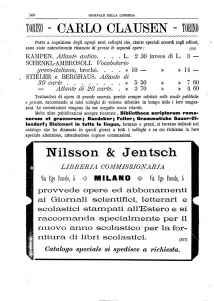 Giornale della libreria della tipografia e delle arti e industrie affini supplemento alla Bibliografia italiana, pubblicato dall'Associazione tipografico-libraria italiana