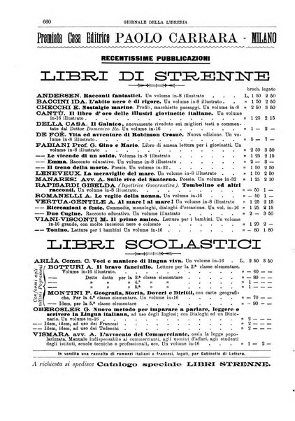 Giornale della libreria della tipografia e delle arti e industrie affini supplemento alla Bibliografia italiana, pubblicato dall'Associazione tipografico-libraria italiana