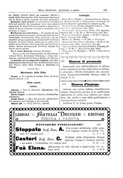 Giornale della libreria della tipografia e delle arti e industrie affini supplemento alla Bibliografia italiana, pubblicato dall'Associazione tipografico-libraria italiana