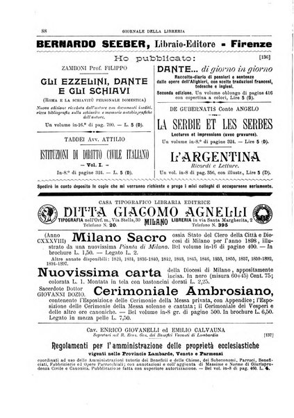 Giornale della libreria della tipografia e delle arti e industrie affini supplemento alla Bibliografia italiana, pubblicato dall'Associazione tipografico-libraria italiana