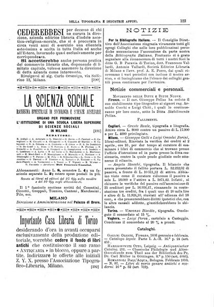 Giornale della libreria della tipografia e delle arti e industrie affini supplemento alla Bibliografia italiana, pubblicato dall'Associazione tipografico-libraria italiana