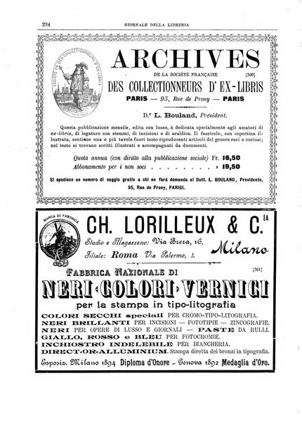 Giornale della libreria della tipografia e delle arti e industrie affini supplemento alla Bibliografia italiana, pubblicato dall'Associazione tipografico-libraria italiana