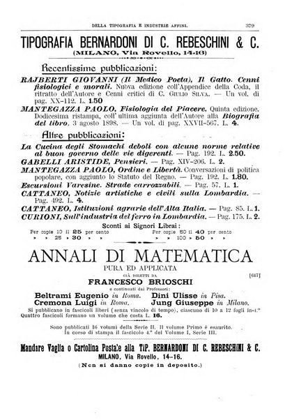 Giornale della libreria della tipografia e delle arti e industrie affini supplemento alla Bibliografia italiana, pubblicato dall'Associazione tipografico-libraria italiana