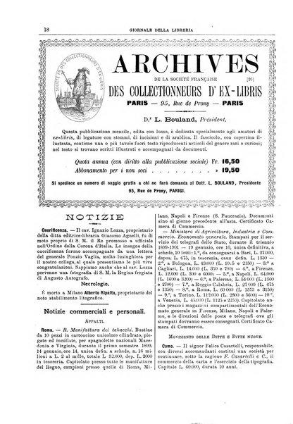 Giornale della libreria della tipografia e delle arti e industrie affini supplemento alla Bibliografia italiana, pubblicato dall'Associazione tipografico-libraria italiana