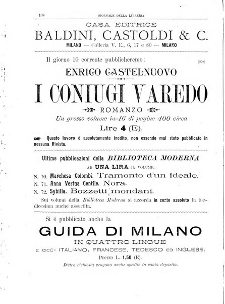 Giornale della libreria della tipografia e delle arti e industrie affini supplemento alla Bibliografia italiana, pubblicato dall'Associazione tipografico-libraria italiana