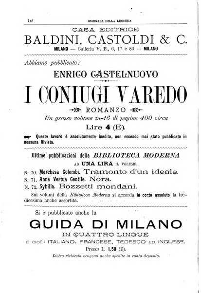 Giornale della libreria della tipografia e delle arti e industrie affini supplemento alla Bibliografia italiana, pubblicato dall'Associazione tipografico-libraria italiana