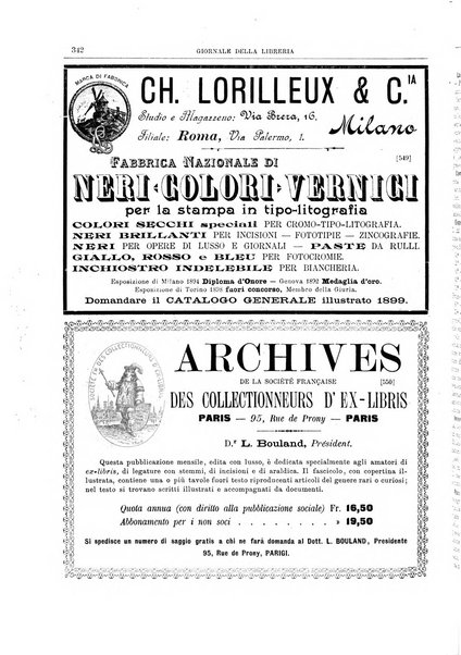 Giornale della libreria della tipografia e delle arti e industrie affini supplemento alla Bibliografia italiana, pubblicato dall'Associazione tipografico-libraria italiana