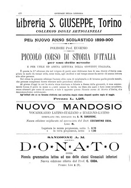 Giornale della libreria della tipografia e delle arti e industrie affini supplemento alla Bibliografia italiana, pubblicato dall'Associazione tipografico-libraria italiana