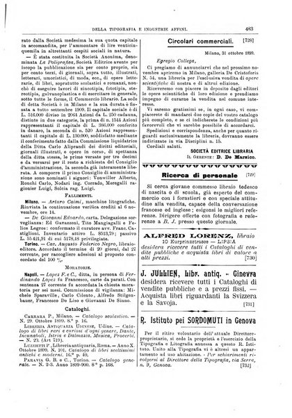 Giornale della libreria della tipografia e delle arti e industrie affini supplemento alla Bibliografia italiana, pubblicato dall'Associazione tipografico-libraria italiana