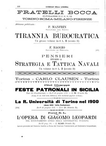 Giornale della libreria della tipografia e delle arti e industrie affini supplemento alla Bibliografia italiana, pubblicato dall'Associazione tipografico-libraria italiana