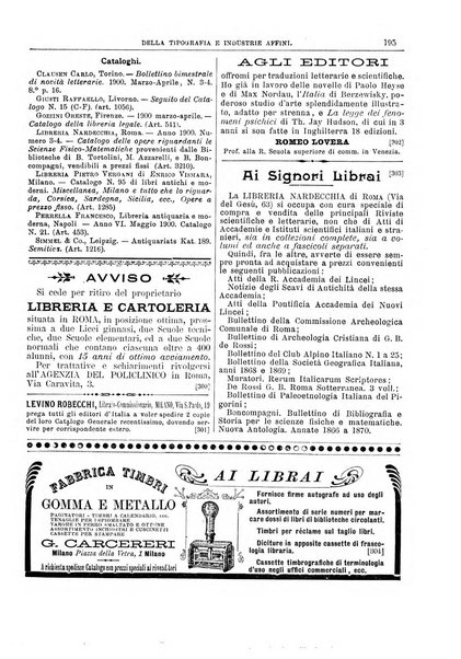 Giornale della libreria della tipografia e delle arti e industrie affini supplemento alla Bibliografia italiana, pubblicato dall'Associazione tipografico-libraria italiana