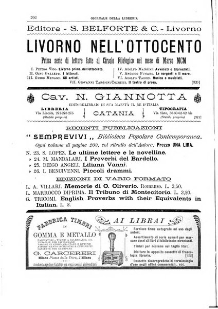 Giornale della libreria della tipografia e delle arti e industrie affini supplemento alla Bibliografia italiana, pubblicato dall'Associazione tipografico-libraria italiana