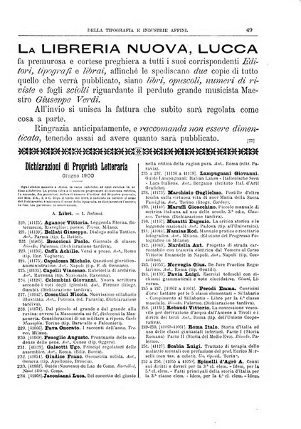 Giornale della libreria della tipografia e delle arti e industrie affini supplemento alla Bibliografia italiana, pubblicato dall'Associazione tipografico-libraria italiana