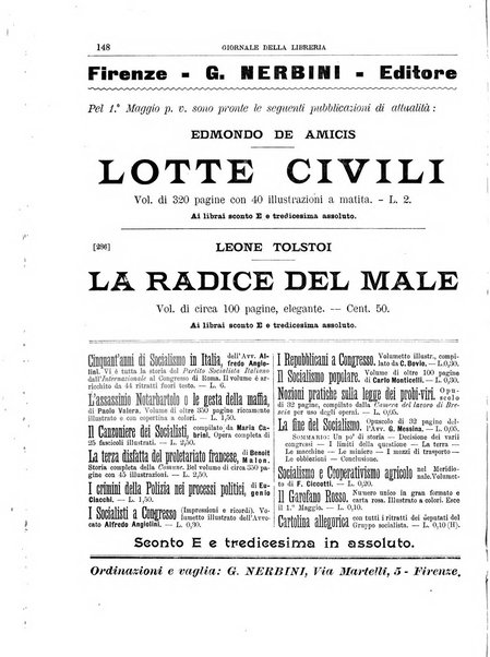 Giornale della libreria della tipografia e delle arti e industrie affini supplemento alla Bibliografia italiana, pubblicato dall'Associazione tipografico-libraria italiana