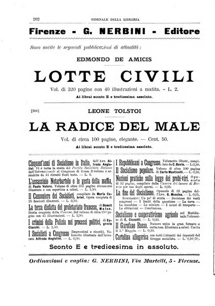 Giornale della libreria della tipografia e delle arti e industrie affini supplemento alla Bibliografia italiana, pubblicato dall'Associazione tipografico-libraria italiana