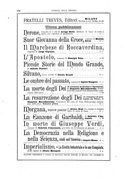 Giornale della libreria della tipografia e delle arti e industrie affini supplemento alla Bibliografia italiana, pubblicato dall'Associazione tipografico-libraria italiana