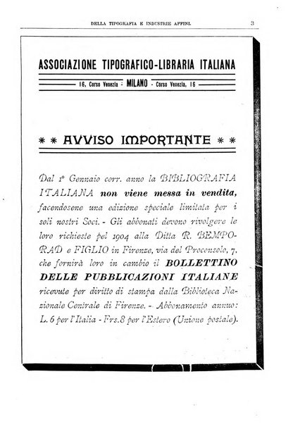 Giornale della libreria della tipografia e delle arti e industrie affini supplemento alla Bibliografia italiana, pubblicato dall'Associazione tipografico-libraria italiana