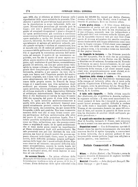 Giornale della libreria della tipografia e delle arti e industrie affini supplemento alla Bibliografia italiana, pubblicato dall'Associazione tipografico-libraria italiana